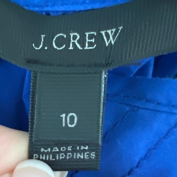 J. Crew Dress Royal Blue Size 10 Summer Lightweight Flutter Hem - Picture 2 of 9